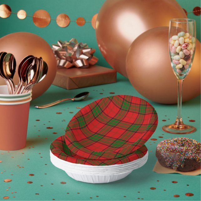 Cuencos De Papel Maxwell tartan platillo rojo (Multi)