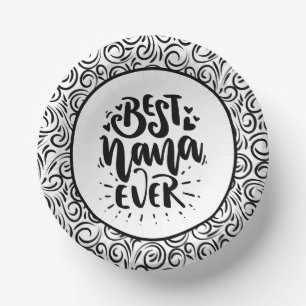 Cuencos De Papel Mejor Día de la Madre Nana