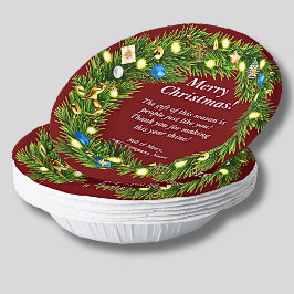 Cuencos De Papel Mensaje de nombre, Navidades de la Empresa Busines