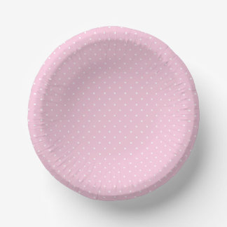 Cuencos De Papel Micro Polka Dot White - Light Pink