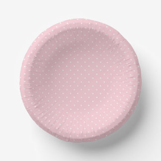 Cuencos De Papel Micro Polka Dot White - Pink