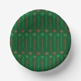 Cuencos De Papel Mid Mod Icicles Green Paper Bowl