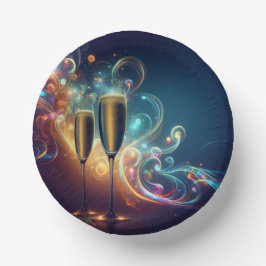 Cuencos De Papel Midnight Toast Paper Bowls