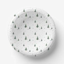 Mini Placas de papel de árbol de Navidad