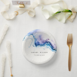 Cuencos De Papel Minimal Coastal Sea Beach Watercolor Wedding