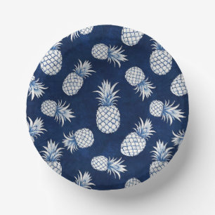 Cuencos De Papel Modern Tropical Pineapple Watercolor