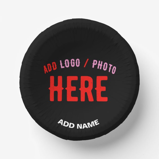 CUENCOS DE PAPEL MODERNO ESTILIZADO PERSONALIZABLE NEGRO VERIFICADO (Anverso)