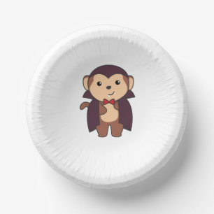 Cuencos De Papel Mono Halloween Cute Devil Kids Vampistume