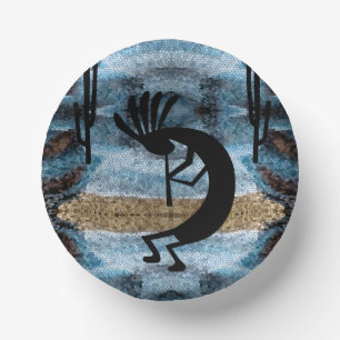 Cuencos De Papel Mosaico del desierto del suroeste de Kokopelli Azu