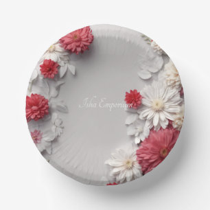 Cuencos De Papel Motivos de flores en bolas de papel
