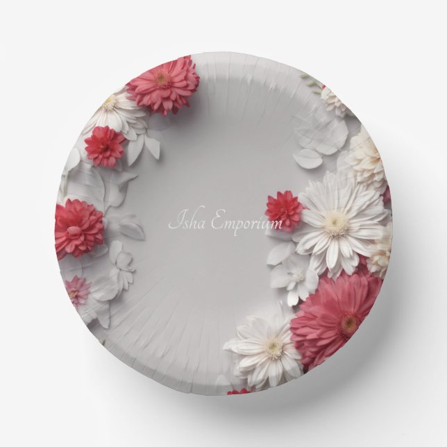Cuencos De Papel Motivos de flores en bolas de papel (Anverso)