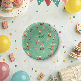 Cuencos De Papel Nacimiento de animales de Cute Woodland