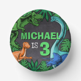 Cuencos De Papel Nacimiento de los dinosaurios Dino Trex Niño Prehi