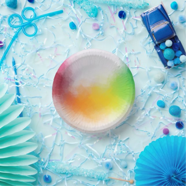 Cuencos De Papel Naranja amarillo rosa rojo azul verde Personalizad (Fiesta)