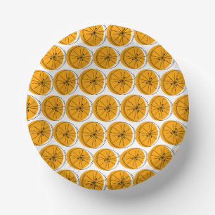 Cuencos De Papel Naranja Cítrica Multi