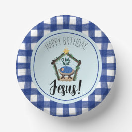 Cuencos De Papel Natividad acuarela Feliz cumpleaños Jesús