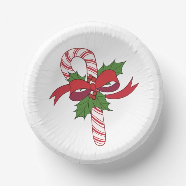 Cuencos De Papel Navidades Candy Cane (Anverso)