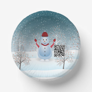 Cuencos De Papel Navidades de invierno Snowman Paper Bowl