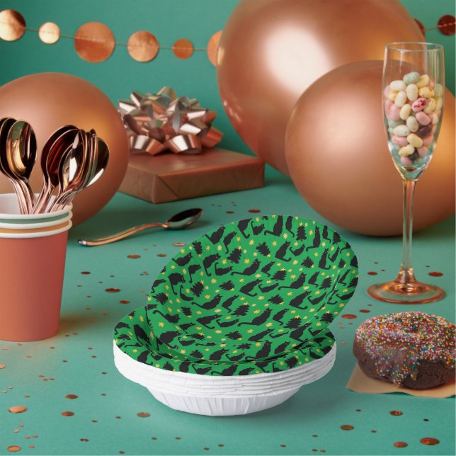 Cuencos De Papel Navidades Gatos Estrellas Y Árboles (Multi)