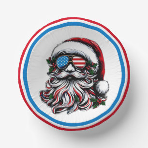 Cuencos De Papel Navidades patrióticos/estadounidenses