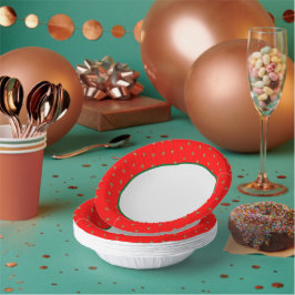 Cuencos De Papel Navidades Rojo y Oro