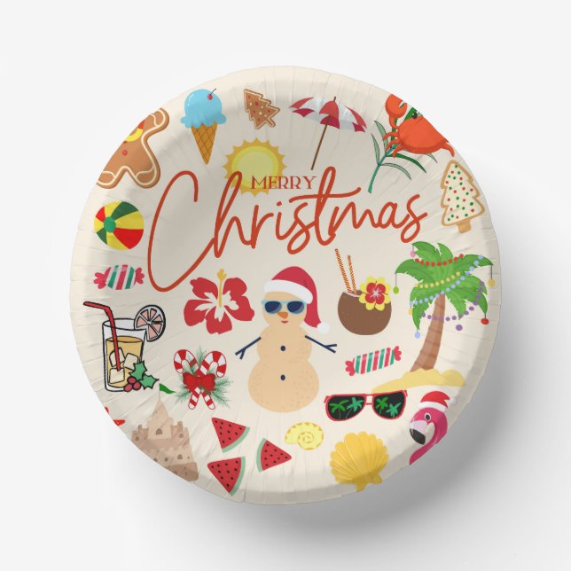 Cuencos De Papel Navidades tropicales (Anverso)