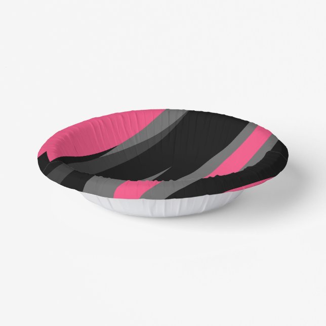 Cuencos De Papel Negro rosa y gris (Angular)