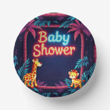 Neon Safari Baby Shower