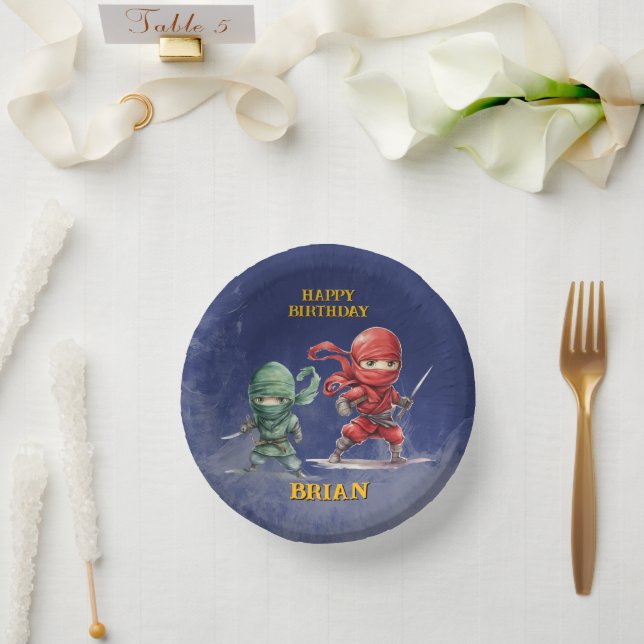 Cuencos De Papel Ninja Warrior Birthday Party (Boda)