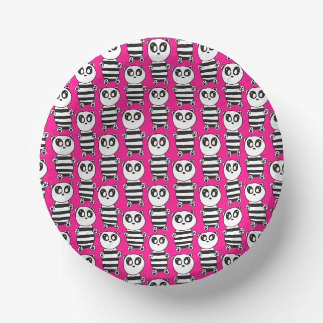 Cuencos De Papel Niños Panda  (Anverso)