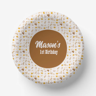 Cuencos De Papel Noche de Rodeo Retro Cowboy Boho Cumpleaños