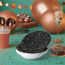 Nochevieja negro con brillo dorado