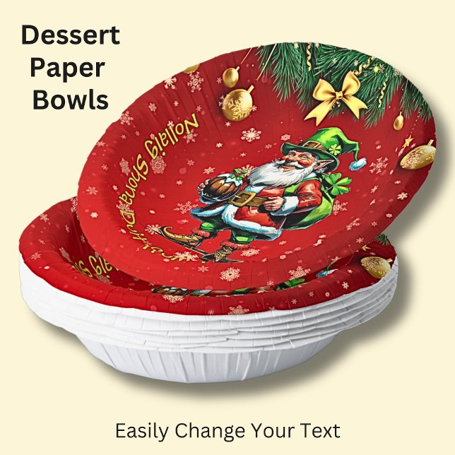 Cuencos De Papel Nombre - Irlandés Nollaig Shona Duit Feliz Navidad (Subido por el creador)