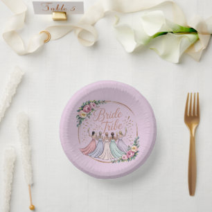 Cuencos De Papel Novia Tribu Nombre Personalizado Fiesta de Despedi