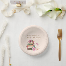 Cuencos De Papel Nuevo Capítulo Comienza Tema Floral de Libro Román