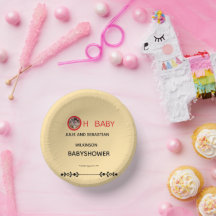 Oh Baby Cat Imagen Regalo de Baby Shower Crema