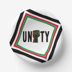 Cuencos De Papel orgullo negro bandera panafricana roja verde puño 