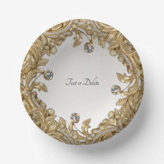 Cuencos De Papel Oro decorativo