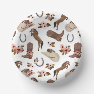 Cuencos De Papel País y floral