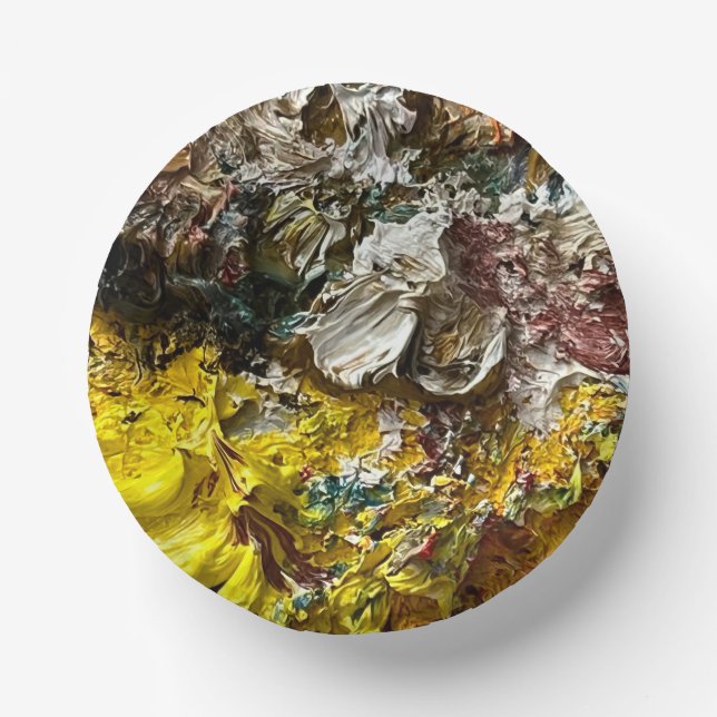 Cuencos De Papel Paleta del artista #1 (Anverso)