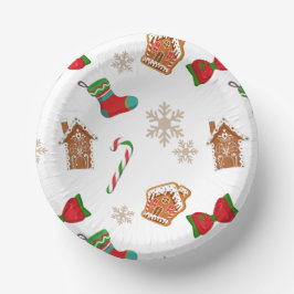 Cuencos De Papel Pan de jengibre de Navidad