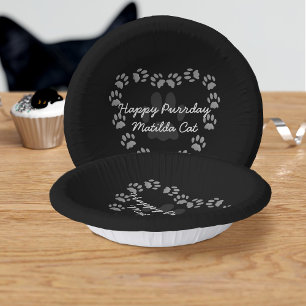 Cuencos De Papel Papel de cumpleaños negro para imprimir bolas de p