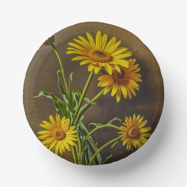 Cuencos De Papel Paper Bowl (Yellow Daisies) (Anverso)