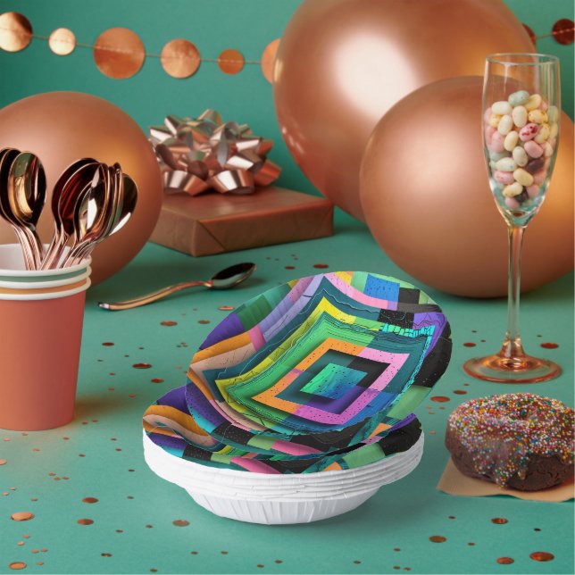 Cuencos De Papel paper bowls for teen/adult party (Multi)