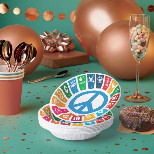 Cuencos De Papel Paquete de Fiestas ecológicos para los Objetivos d (Multi)