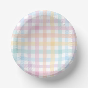 Cuencos De Papel Pastel Cuadros 