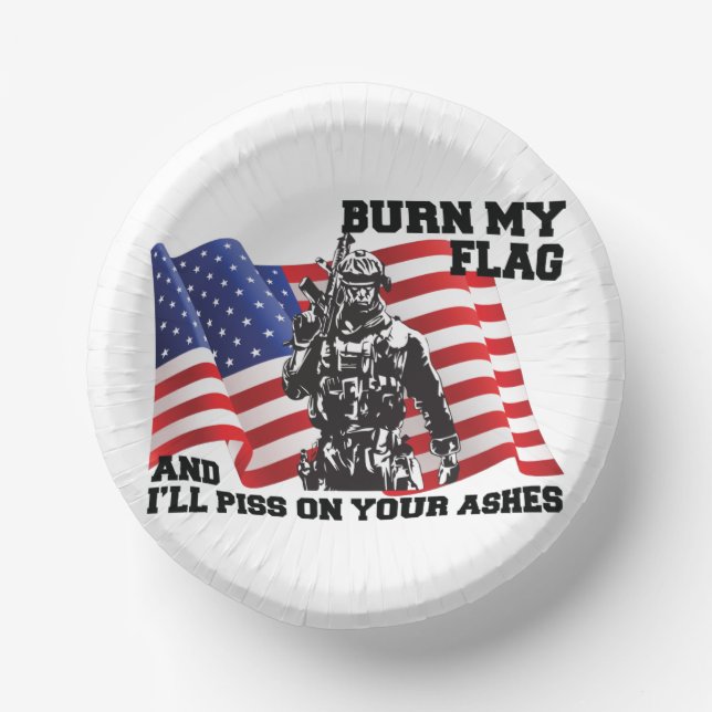 Cuencos De Papel Patriota Americano (Anverso)