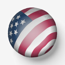 Cuencos De Papel Patriótico Estados Unidos Bandera Globe, diversión
