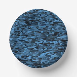 Cuencos De Papel Patrón abstracto azul negro