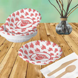 Cuencos De Papel Patrón de colores de la escuela de la Moda Grad Gl